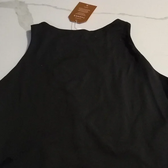 Sexy Sleeveless Racer Back Halter Neck Thong Bodysuit Tank Top Black Sz M - Picture 10 of 10